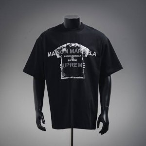 maison Margiela 马吉拉Mm6新款重工Supreme联名短袖图案印花短袖T恤 - 购入原版开模打造 全套定制辅料 细节决定成败 -工艺: 整件衣服