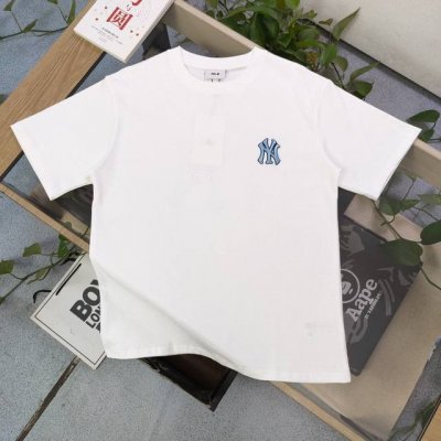 款号：Yy946 高版本 2025新款Mlb洋基队Ny经典刺绣小标Logo图案字母印花休闲情侣短袖T恤，选用了260克双纱爽滑棉面料制作而成。精细的做工和清晰的