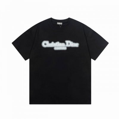 隔天到 Dior迪奥 双色Cd字母重影字母&& Logo标识精致升级 原版面料 官方同款 短袖T恤 定制260克同缸染面料 手感非常舒服 春夏最新版本 颜色: