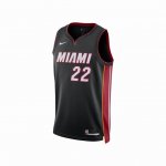 顶级刺绣 款号S22 迈阿密热火队吉米巴特勒Icon Edition Sw球衣 Nike Nba热火队22号刺绣球衣 颜色：黑 尺码：S M L Xl Xxl