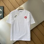专柜还原顶级复刻版 夏季品质短袖Lululemon 露露乐蒙专柜同款早春系列 Lulu前后Logo印花圆领短袖T恤男女同款 定织定染纯棉240克重洗水面料，做工