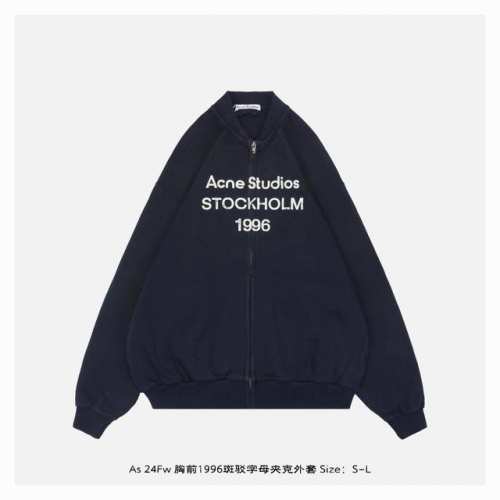 Acne Studios 24Fw 胸前1996斑驳字母夹克外套 原版定织32支400克面料，透气性出色，历经水洗工艺，然后把胸前的部分做出脏脏的感觉，与下半部