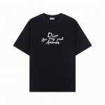 p100 #3217款，高端定制，独家最高品质版本Dio*家Logo刺绣圆领短袖T恤，采用独家定制290G原版1:1双股双纱纯棉面料，定织定染同缸无色差罗纹，定