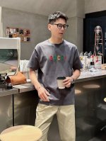 gucci Gc 25Ss早春新款 经典字母Logo哇胶厚板短袖 轻奢主义 男女日常通勤穿搭必备单品 正确版本 欢迎对比 码数：S-2Xl