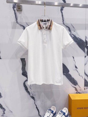 Burberry 巴宝莉 翻领polo衫 品牌格纹Logo编织领口设计标识 官方同步 商务首选 时尚个性 百搭潮流 纯原品质 原版面料 吊牌 领标 水洗麦 三标