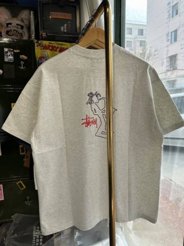 Stussy斯图西美潮海外版情侣经典Logo印花T恤 男女 夏季短袖T恤 联名系列 Ss25 创意半袖限定版 夏季系列 ！ 圆筒Tee两侧面不带缝线 质量保证