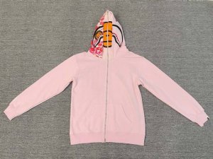 领口超长2米字母压条版本！白底图最后！ 2025Ss B pe Camo Shark早春新款迷彩猿人头猴头Milo卫衣外套 买一件穿多年！ 实用性强 穿3季节