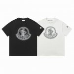 110 moncler 蒙口25Ss 叠影拼色印花Logo 袖口小标刺绣徽章情侣圆领短袖T恤-代购品质 独家定制270克32支双纱滑爽棉 质感非常柔软舒服 10