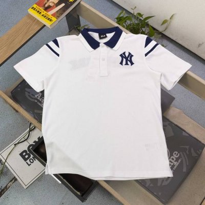 款号 Dg9086 高版本 2025新款Mlb洋基队Ny刺绣字母图案Logo绣花休闲情侣短袖polo衫 精细的做工和清晰的纹路让贴身穿着更加舒适 经典的黑色设计