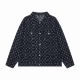 上新： 款号：B903 Louis Vuitton 路易威登Lv满印提花情侣款牛仔夹克外套 1面料采用定制原版牛仔布料，布面纹理清晰 质地柔软不是挺括 耐磨耐穿