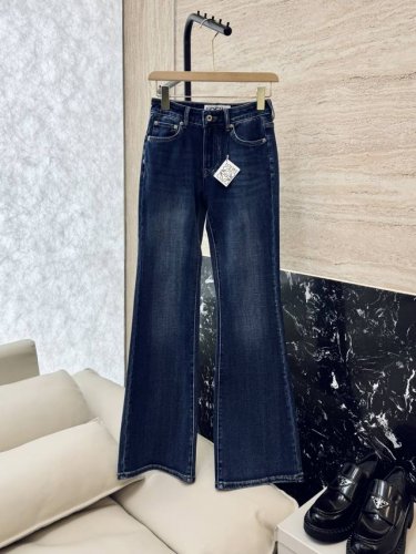 cx053#新款牛仔裤 Loewe 字母绣花 牛仔棉显瘦牛仔裤 26-30码