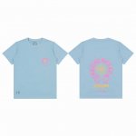 chrome Hearts Ch 克罗心 蓝粉撞色口袋马蹄印花情侣圆领短袖T恤-顶级版本 color 蓝色 size S M L number 250258 独