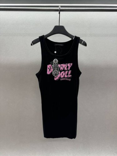2680 Spring And Summer ！Chrome Hearts &Deadly Doll！ 联名款长款背心，经典Logo印花， 修身版型，真的不要太