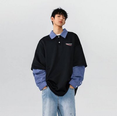 Balenciage 巴黎世家海外衬衫领卫衣，男女同款，Ins小红书教你搭配上身，新品首发，版型宽松，修饰脸型且舒适有型，近年来深受欢迎的风格，细节无敌，大方又