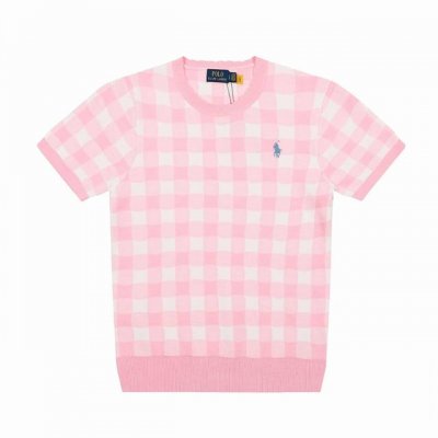 顶级品质 全年不下架 拉夫劳伦Ralph Lauren格子提花基础小马刺绣Logo针织圆领短袖 这两年拉夫劳伦风好大！衣服审美真的有大大提高格子拼接就很好看，搭