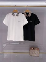 Dc翻领T恤 25Fw夏季出品新款！-Dio*R男士经典轻商务休闲三粒扣翻领短袖！都市高端品质轻薄纯棉系列，时尚潮流的拼色衣领款式，简洁时尚百搭休闲风格，简约大