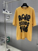 Acne 2025春夏新款字母印花短袖 Os廓形宽松版 黑 白 姜黄3色 男女同款 重磅纯棉泼墨印花半袖T恤 重磅纯棉休闲百搭的一款 上身很舒适 特别适合我这种
