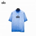 alo 阿罗 25Ss 扎染渐变短袖T恤 面料采用进口机器织造而成，布面纹路的独特性创造出完美的成衣效果 面料采用净布260克重 搭配320克1*1罗纹，4色环