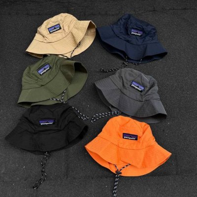 纯原臻品 原厂跟单 patagonia 巴塔哥尼亚 25Ss新款 六色 速干尼龙按扣可收纳小包 户外速干防泼水遮阳帽钓鱼帽防晒渔夫帽 经典贴布小标带帽绳设计可调