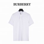 burberry巴宝莉Bbr 24Ss 胸口麦穗刺绣短袖Polo衫 面料采用240G专用珠地面料，宝蓝色,花灰色珠地布为原版定染。前幅采用进口田岛机万针刺绣，下