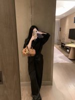 220 loewe 罗意威专Gui同款缎面绣花衬衣长裤套装～～宽松版型 自留款 上身高级不挑人 尺码 图末