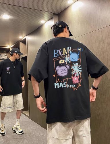 260G重磅纯棉 Nike 耐克 Nk Bear Masked” 多彩小熊 短袖T恤 男女同款 半袖 情侣款 面料工艺： 1.260G重磅纯棉，100%棉，恰到