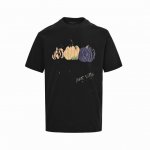 louis Vuitton 路易威登 25Ss 涂鸦手绘南瓜印花短袖 对色定染面料，字母采用发泡立体工艺，采用细致纱网材质做网板，定织定染32支250克纯棉面料