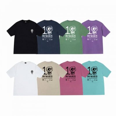 上新款号：S165 Stussy斯图西 Stussy 骷髅360标志图案舒适圆领短袖T恤 男女同款 原版打造 细节高控 -面料精选220G纯棉面料 手感柔软舒适