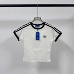 8615# 三叶草女款大爆款 Adidas 阿迪达斯 三叶草 经典款 简约经典Logo 三道杠女款短袖T恤 本款为女款噢 胸弟们定 强力推荐 店主自留款！大货大