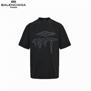 balenciaga 巴黎世家 25Ss Logo溶解磨破短袖 颜色 黑色 白色 size:Xs-L
