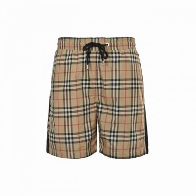 burberry 巴宝莉 25Ss 侧边字母格纹沙滩短裤 面料原版定制 功能性斜纹面料 成衣百分百定位对条对格 非常耗时废料 密度手感和原版达到一致 松紧腰搭配