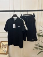整套出。不拆卖。赛琳 2025休闲男装短袖舒适套装，高端定制M一3Xl。黑色 白色 L肩宽47胸围104衣长70 腰围72裤长60Fa02