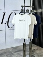 Boss 2025春夏Ss丝光处理圆领T恤#精选进口定织100%丝光纯棉面料 它的纤维长度更长莄柔 强韧度更高 色牢度也更强 所以用埃及棉做出来的产品 W更耐磨