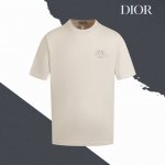 款号Sl90 dior迪奥胸口小标贴刺绣圆领短袖 贴刺绣 情侣同款 全套包装 三标齐全 区别市场通货 随意对比 纯棉280克高克重32支双纱 不起球 不褪色 舒