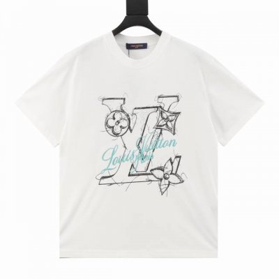 Louis Vuitton路易威登 素描印花刺绣标语短袖 Size:Xs-Xl