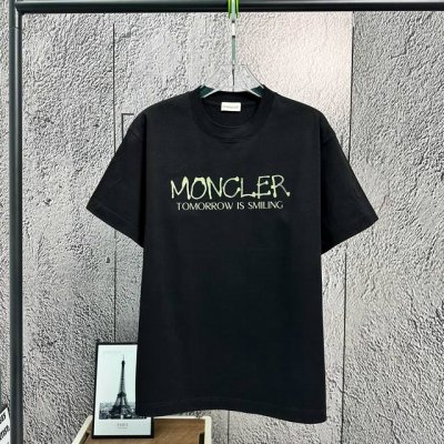 蒙口 2025春夏新款短袖T恤 重磅纯棉字母Logo印花 颜色：白色 藏蓝色 黑色 码数：S M L Xl Xxl