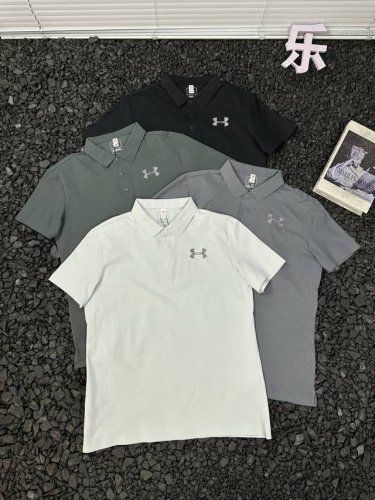 Under Armour安德玛 Ss25新款刺绣标高端户外运动健身透气速干科技面料户外短袖T恤polo衫 健身党们，还在为运动时T恤黏在身上而烦恼吗？安德玛Ss
