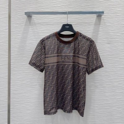 Fend* 2025Ss新款 网纱打底衫 Monograw渗透印花 高级大气 柔软弹力很舒服 满满的穿搭高级感 半透视 创新面料 轻盈柔软 实物非常赞！紧身显身