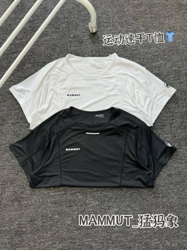 mammut 猛犸象 25Ss 同款男子运动跑步健身训练速干短袖T恤 全身重工四针六线工艺+3D裁剪拼接工艺，胸前非常简约精致的硅胶Logo， %聚酯纤维+10