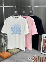 Lv 25S新款潮牌T恤.男女同款～高温立体印花烫钻工艺.立体感满满.定制230G纯棉面料.质感极好.舒适透气.微扩版型设计.舒适百搭～码数：S-3Xl微扩版型