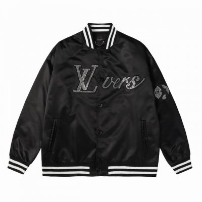款号798 经典Lv烫砖绣花棒球服 菲董 白敬亭同款 采用梭织风衣面料，一比一重工五金还原设计 M L Xl Xxl 黑色