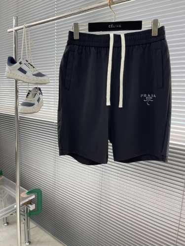 prad 2025夏季最新品，时尚休闲短裤 进口原版面料，印花工艺字母图案Logo，档次极高，舒适百搭，上身帅气有型 码数：M-3Xl