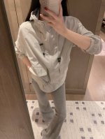 上新 小香 小香风反光烫图防晒外套 颜色：粉色 灰色 码数：Sml见尾图