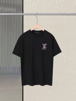 louis Vuitton 路易威登，2025Ss春夏限定款Lv驴家手绘前后印花 百搭圆领短袖T恤男女同款 高品质 精梳棉洗水处理 高克重 手感好 此款T前后图