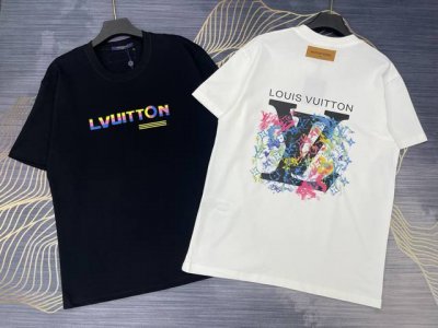 上新 路易威登Lv2025春夏新款印花字母Logo圆领短袖T恤 高版本高版本 280克精棉面料 全网独家首发 百搭款细节处理完美 进口印花Logo工艺 十分精致