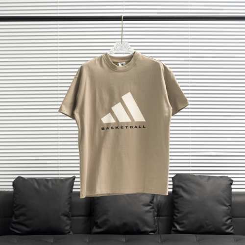 工厂p直供 Adidas丨阿迪达斯Basketball篮球运动短袖T恤 配色：卡其圆领 尺码：Xs-Xl