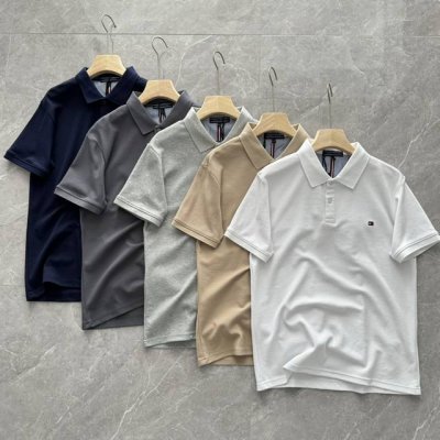 25年夏季汤米polo翻领短袖经典时尚商务翻领网眼珠地棉休闲短袖polo衫 官网热卖款 , 原工厂p货源 , 三标齐全 , 无可挑剔的经典版型，穿上更显气质让你