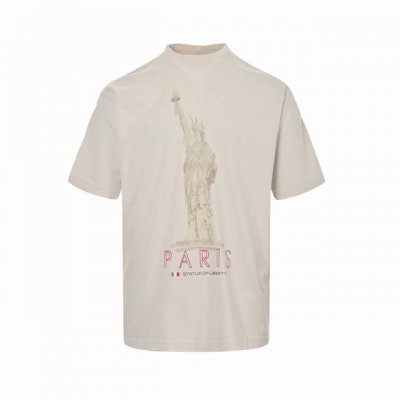 Balenciaga 巴黎世家 24Ss 自由女神印花短袖 定织定染240G长绒棉，进口白墨直喷数码印花，日本进口田岛刺绣机出品，外贸大厂代加工，做工走线完美