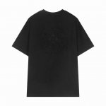 p150 高品质 Chrome Hearts 克罗心 2025春夏最新基础短袖T恤，重工贴布绣花 潮流感十足定染纯棉面料320克，Os版型，颜色:黑 灰 码数