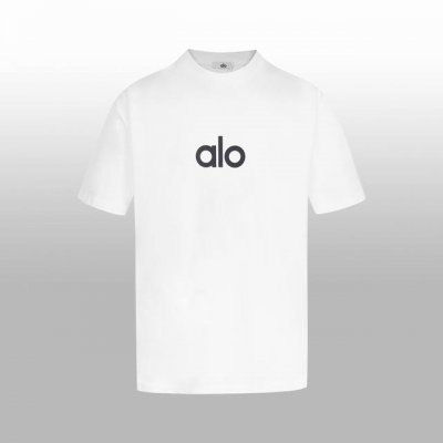 高版本 Alo* 春夏新款短袖T-Shirt 欧洲数码直喷技术 260克高克重棉感面料 挺括有型简约风格 无性别穿搭 情侣闺蜜可同款演绎 单穿慵懒随性 叠穿层次